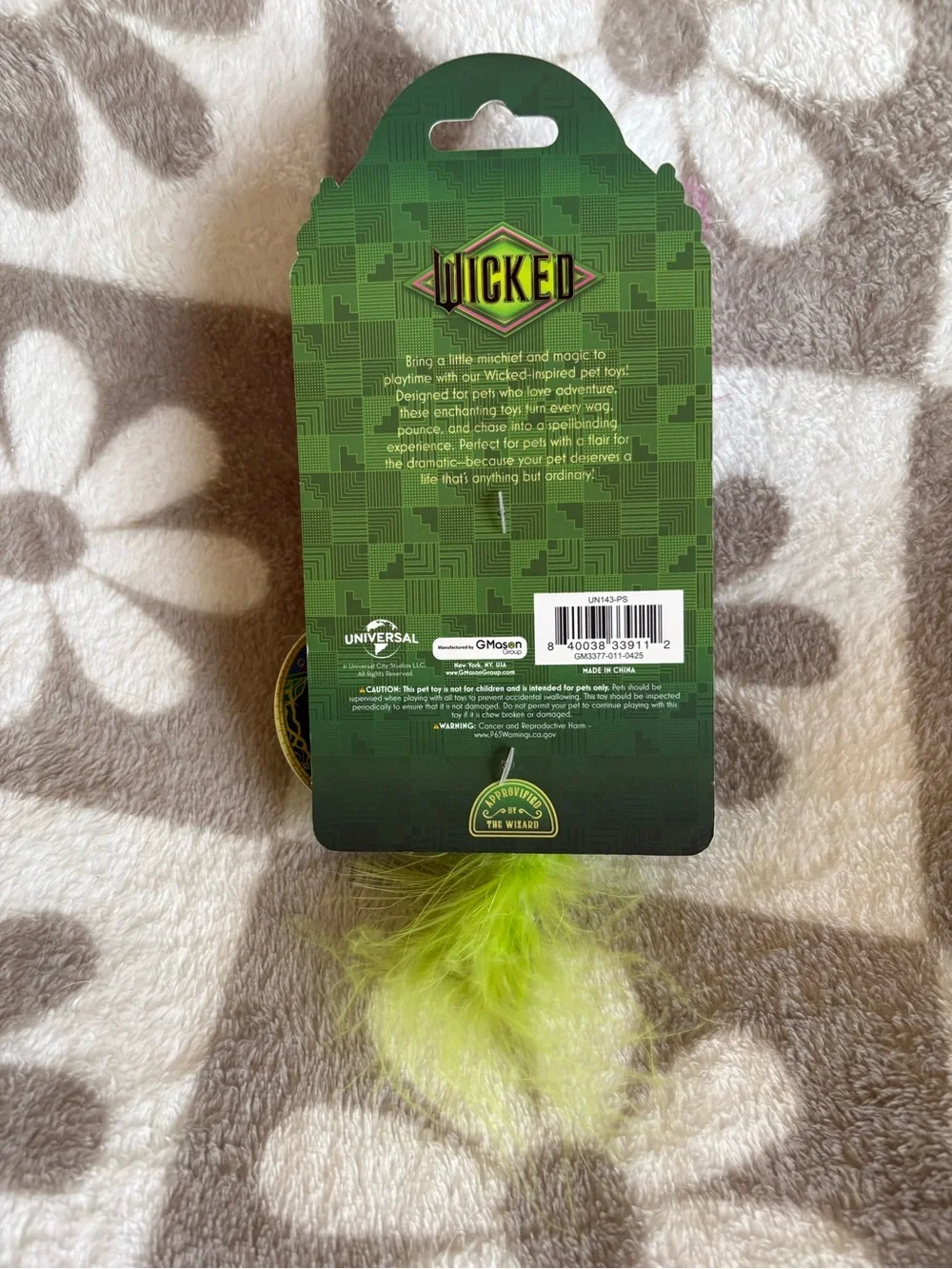 Wicked Pink & Green Cat Toy with Catnip